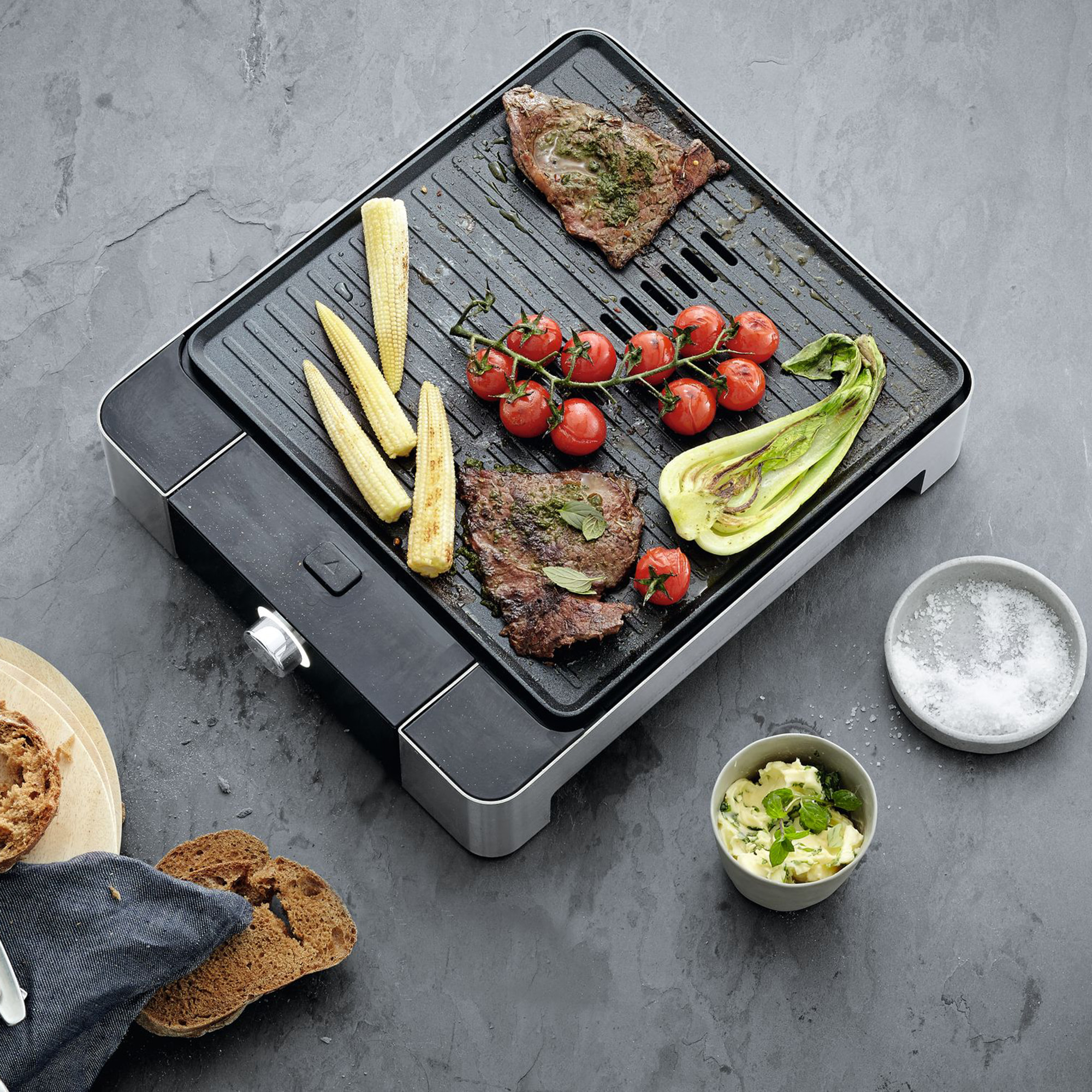 WMF SDA - Grill quadro - acero cromargan - mate - 12,5x40x32,3 cm