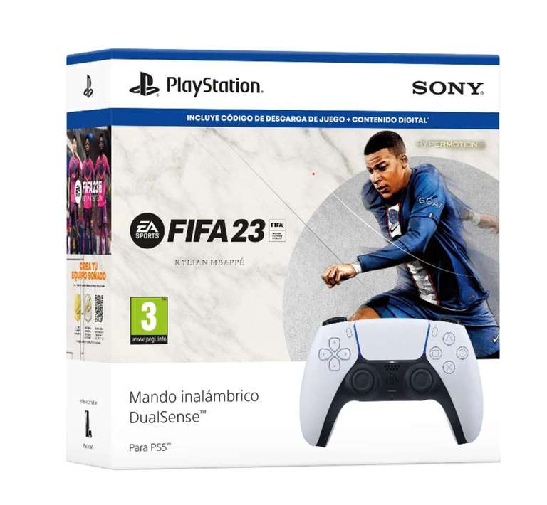 MANDO INALÁMBRICO DUALSENSE BLANCO + VOUCHER FIFA 23 (Recogida gratis en tienda)