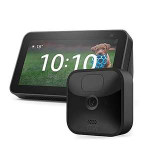 Blink Outdoor Cámara de seguridad HD (1 cámara) + Echo Show 5 (2.ª generación, modelo de 2021), Antracita