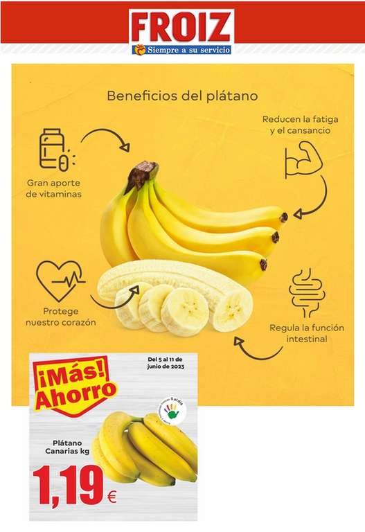 Plátano de Canarias IGP a 1,19€ Kilo