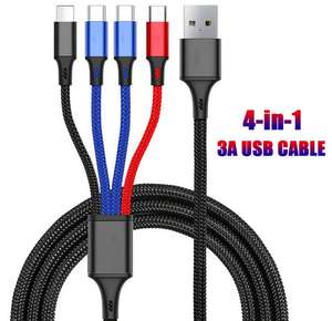 Cable USB de carga rapida 4 en 1