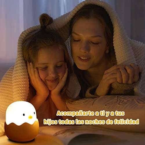 FemKey Luz Nocturna Infantil, LED Lámpara Nocturna de Niños con Función Control Tátil, Luz de Dormir de Cuarto de Bebé, USB Luz Nocturna