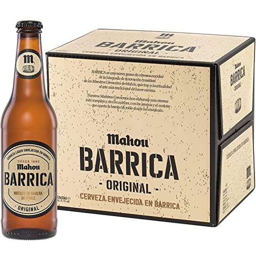 Mahou Barrica - Edición Original Envejecida, Pack de 12 Botellines x 33 cl - 6,1% Volumen de Alcohol