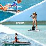 Tabla de Paddle Surf,Sup Hinchable Ultraligero (7.89kg) con Mochila, Bolsa Impermeable, Remo Ajustable, Bomba de Aire Bidireccional