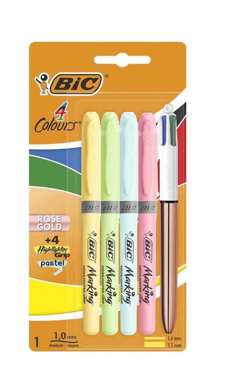 2 x Megatubo Llama BIC o 1 x Megatubo llama + Pack de Marcadores Fluorescentes y Bolígrafo 4 Colores BIC (Toda la promoción en Descripción)