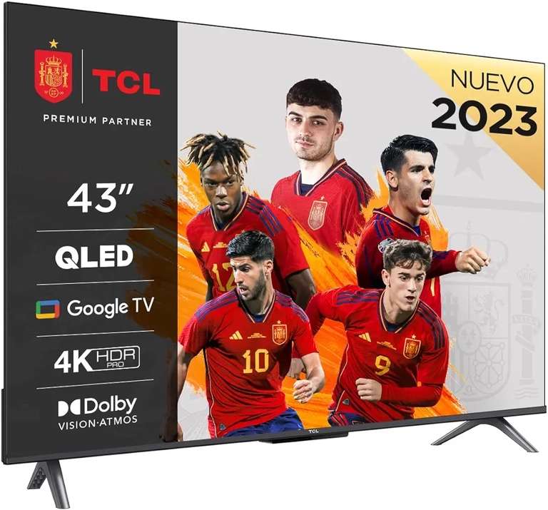 TCL 43" TV 43C641, QLED, UHD, HDR10 , 120 Hz Game Accelerator, Dolby Vision.Atmos, Game Master Smart TV Powered by Google TV