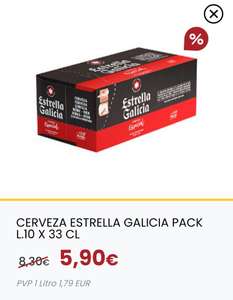 ESTRELLA GALICIA PACK 10 X 33CL (0,59€ lata)