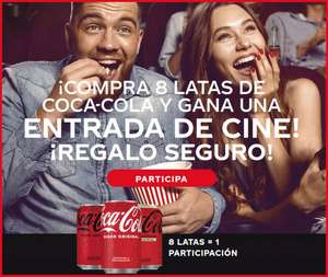 Entrada GRATIS al cine al comprar 8€ de Coca Cola en Supermercados DIA