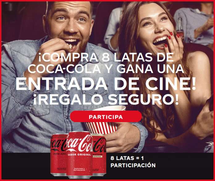Entrada GRATIS al cine al comprar 8€ de Coca Cola en Supermercados DIA