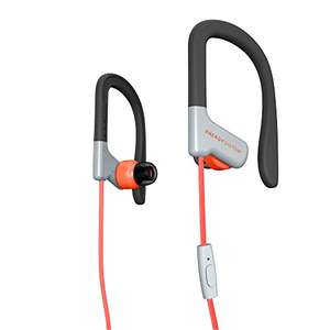 Energy Sistem Sport 1 - Auriculares Deportivos (Cable 1.2 m, Mini Jack 3.5 mm, micrófono, Secure-fit, Sweatproof, Control Talk) Color Coral