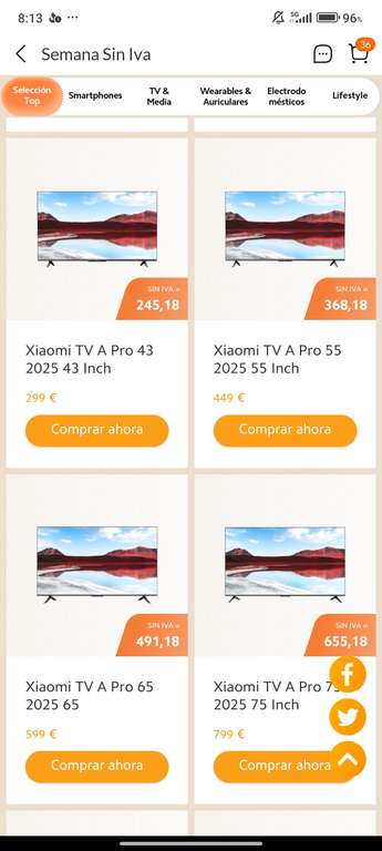 Xiaomi Tv A Pro 55" 2025 Qled 4k Google Tv (Con mi points 294€)
