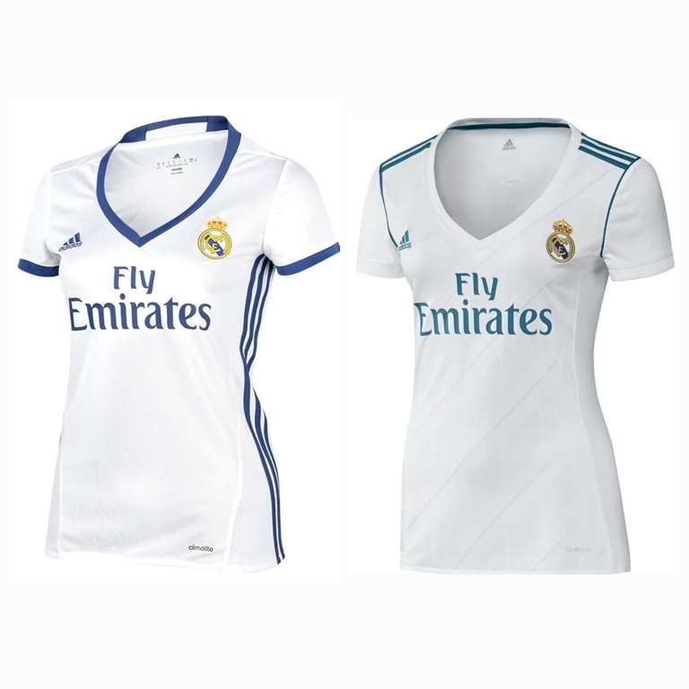 Adidas REAL MADRID camiseta primera equipación 17/18 mujer 2 modelos disponibles