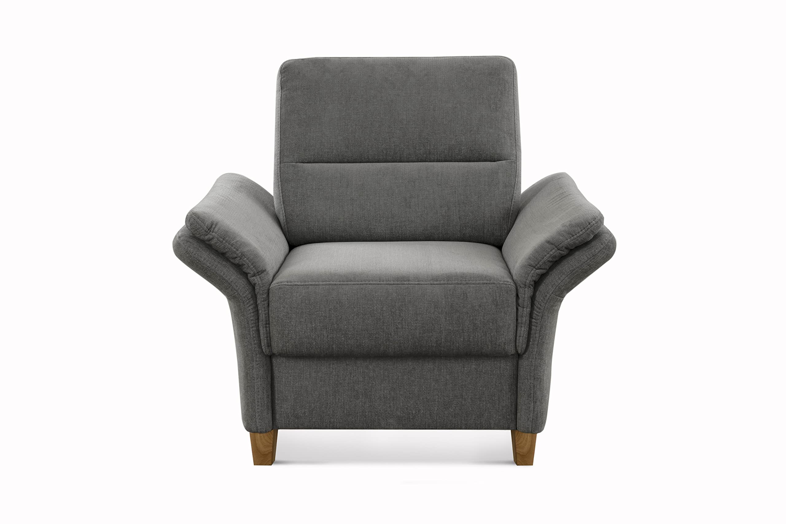 Sillón Wyk de Estilo rústico con muelles y Patas de Madera