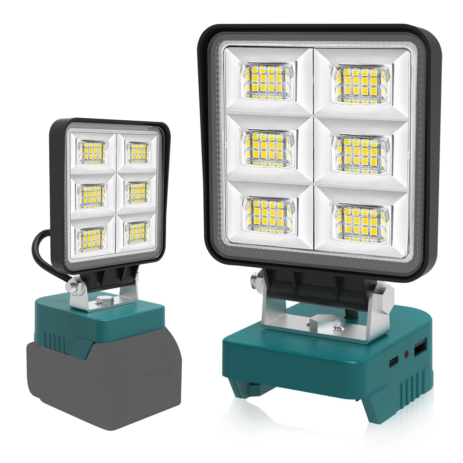 T-SUN Foco de Trabajo LED Compatible con Makita Batería 18V, 48W 5200LM