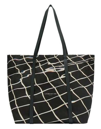 Liebeskind Pool Print Aurora Black, Shopper para Mujer, Negro, L