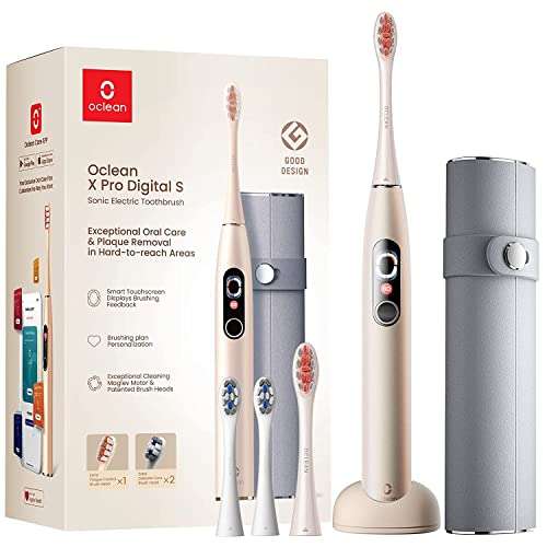 Oclean X Pro Digital Cepillo de dientes eléctrico, 3 Modos, 4 Cabezales de cepillo