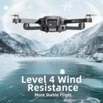 le-idea Drones con Camara 4K, Drone con Motor sin Escobillas Dron Velocidad 40km/h 5GHz WIFI FPV Dron con 2 Camaras