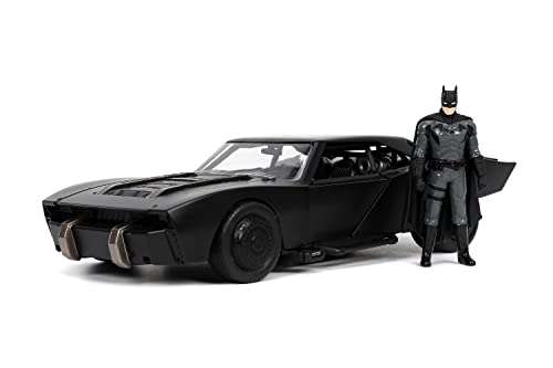 Coche de metal Batmóvil, reproducción a escala 1:24 de la película "The Batman" de 2022