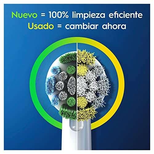 Oral-B Precision Clean Pack de 10 Cabezales con Tecnología Clean Maximaiser, Blanco - Originales