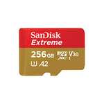 SanDisk Tarjeta microSDXC Extreme de 256 GB + adaptador SD + RescuePRO Deluxe
