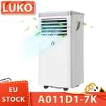 LUKO A011D1-7K 3en 1 : Deshumidificador + Acondicionado Portátil, Capacidad 7000BTU, 2 Velocidades, Temporizador de 24 H, Bajo Ruido, Mando