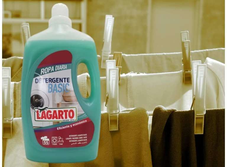 Detergente líquido lagarto caja de 4 botellas