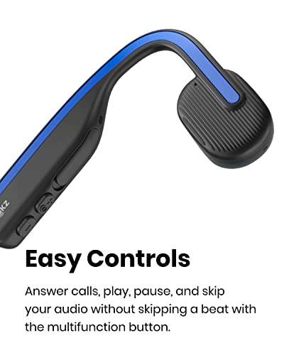 Shokz OpenMove, Auriculares Conducción Ósea, Deportivos Inalámbricos con Bluetooth 5.1, Carga USB-C, Micrófono Incorporado, Diseño Open-Ear