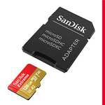 SanDisk Tarjeta microSDXC Extreme de 128 GB + Adaptador SD [190 MB/s, A2, UHS-I, Clase 10, U3, V30]