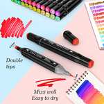 Vallteng 80 Color Rotuladores Arte Dibujo Marcadores Arte Marker Pen Set de Pintura y Dibujo para Niños y Adultos