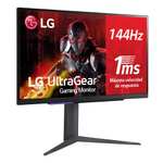 LG 27GR93U-B - Monitor Gaming Ultragear 4K UHD, 27", Pantalla Nano IPS: 3840x2160px, 16:9, NVIDIA G-Sync, AMD FreeSync Premium