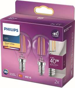 Philips 2x Bombilla LED 100W A60 E27 Luz Blanca Cálida 2700K