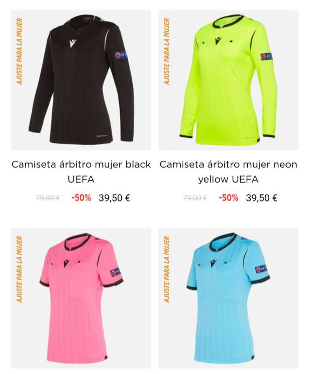 Camisetas Oficiales UEFA Árbitros