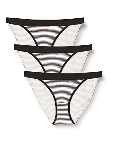Iris & Lilly Ropa Interior Estilo Tanga Bikini de Algodón Mujer, Pack de 3. 6,87€. También en color negro. » Chollometro