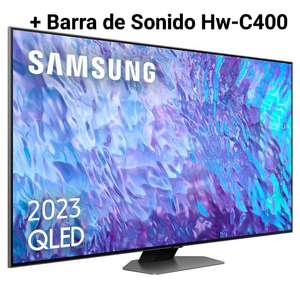 TV 85" QLED Samsung Q80C Full Array + Barra de Sonido HW-C400 / Sin Barra de Sonido por 1.614,71€.