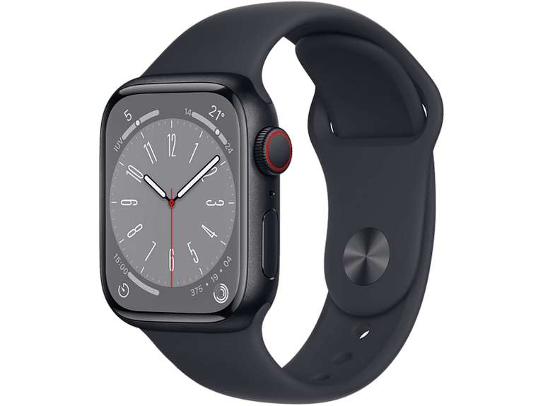 Apple Watch Series 8 (2022), GPS+CELL, 41 mm NEGRO