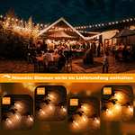 Guirnaldas Luces Exterior, 12M G40 LED 18+2 Cadena Bombillas, Guirnaldas Luminosas Cadena de Luces Decoración para Jardín, Navidad, Fiestas