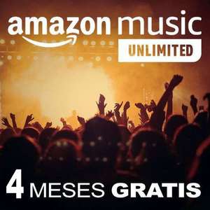 4 Meses GRATIS de Amazon Music Unlimited (individual o Familiar)