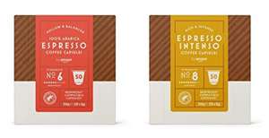 50 Cápsulas Espresso compatibles con Nespresso + 50 Cápsulas Espresso Intenso
