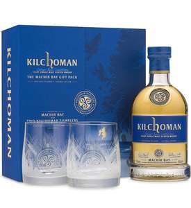 Kilchoman Whisky THE MACHIR BAY PACK REGALO 46% - 700ml en Caja Regalo con 2 vasos