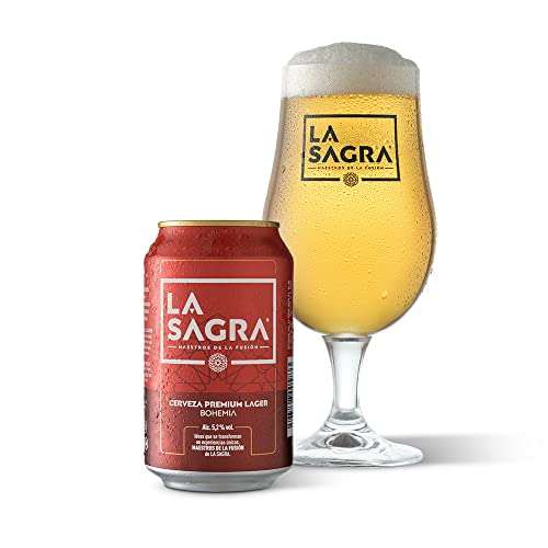 La Sagra Bohemia Cerveza Lager estilo Pilsener -pack 24 latas x 330 ml - Total: 7920 ml (compra recurrente)