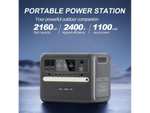 Central Eléctrica Portátil TALLPOWER V2400 CA 2400W Potencia de Entrada Ajustable USB-C UPS Luz LED 13 Salidas Negro