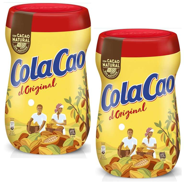 2 x ColaCao Bebida con Cacao Natural, sin Aditivos, 760g [Unidad 4'05€]