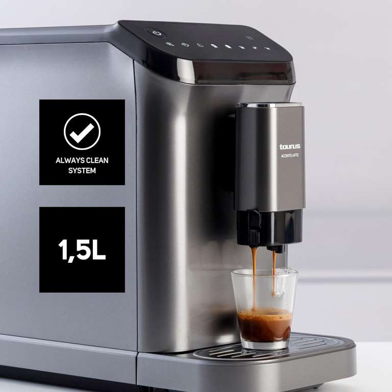 Taurus Accento Latte cafetera superautomática 1350W 20 bares