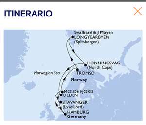 Crucero por FIORDOS NORUEGOS + POLO NORTE (isla Svalbard) 14 dias Junio por solo 1259€ pp*