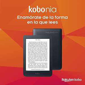 Kobo Nia, eReader, Pantalla táctil antirreflejos de 6”, eBooks, WiFi, 8 GB, Tecnología Carta E Ink, Negro