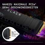 SSD 2TB WD_Black SN850X M.2 2280 PCIe Gen4 NVMe SSD Almacenamiento con un disipador para Juegos hasta 7300 MB/s - Compatible PS5