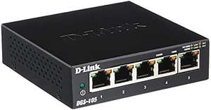 D-Link DGS-105 - Switch de red (5 puertos Gigabit RJ-45, 10/100/1000 Mbps)