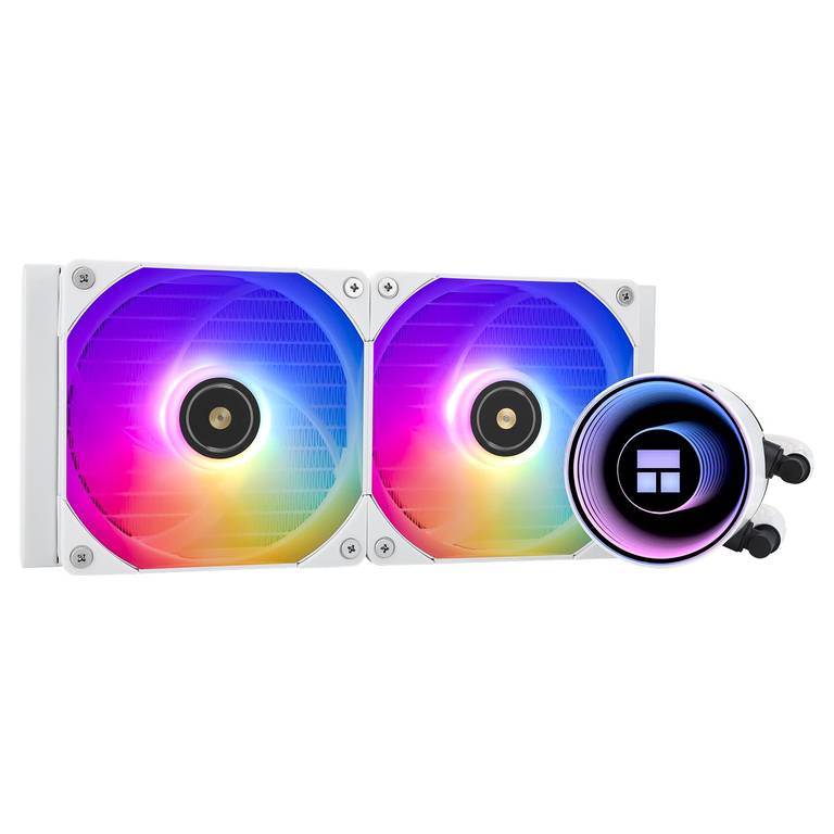 Thermalright Frozen Notte 240 WHITE ARGB V2 Refrigeración por agua CPU Cooler,240 Especificaciones CPU Cooler Blanco,Doble Ventiladores PWM,