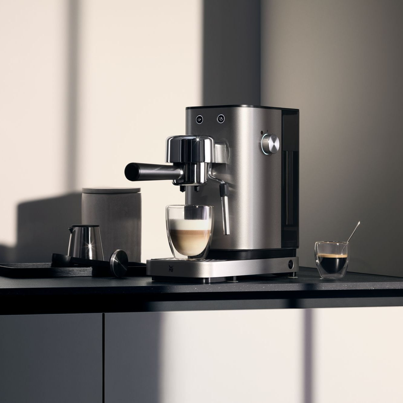 WMF - Cafetera Espresso Lono Silk - acero inoxidable Cromargan - acero