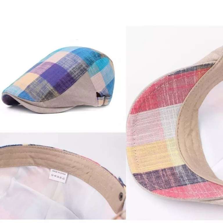 Gorra plana de algodón estilo británico (6 colores diferentes)